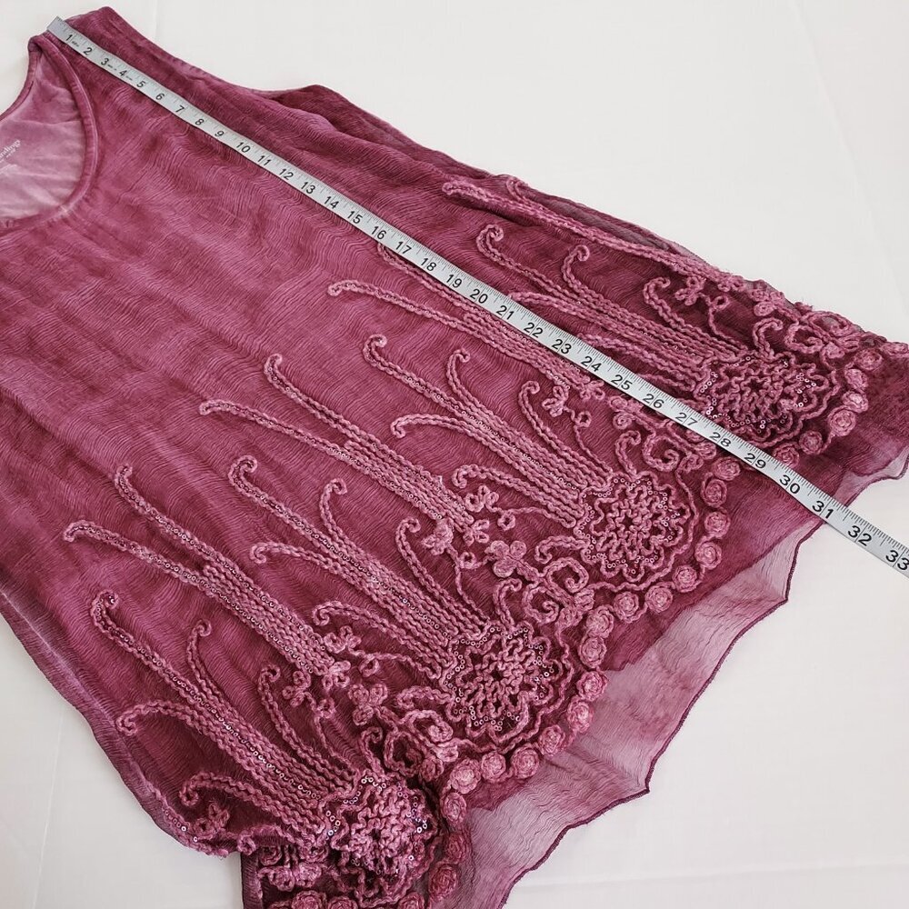 Soft Surroundings Silk Romance Dusty Rose Tank Top Size Med - Picture 4 of 8